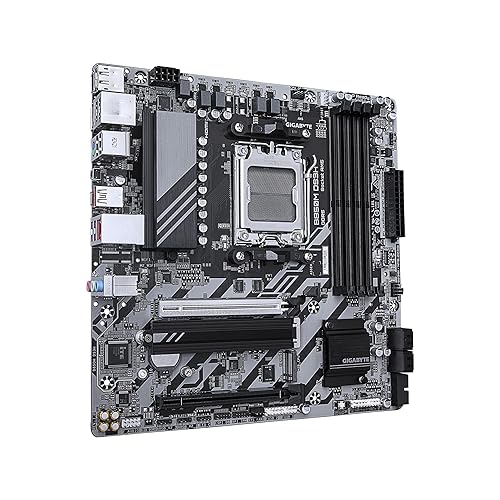 GIGABYTE B850M DS3H AMD AM5 LGA 1718 Motherboard, mATX, DDR5, 2X M.2, PCIe 5.0, USB-C, 2.5GbE LAN, EZ-Latch, 5-Year Warranty