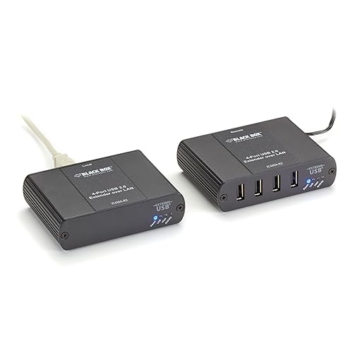Black Box Network - IC408A-R2-4 Port USB 2.0 Extender LAN Or Direct Co
