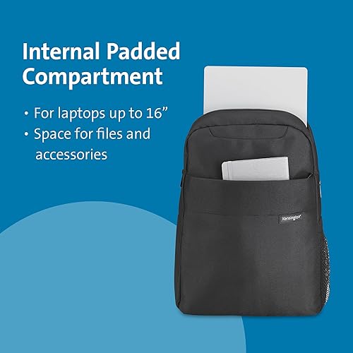 Kensington Simply Portable Lite Backpack, 16-inch Laptop Backpack, Black (K68403WW)