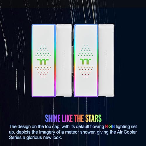 Thermaltake ASTRIA 600 ARGB CPU Cooler; 6 Copper Heat Pipes; 2x120mm PWM Fans; 500~1800RPM; Dual Tower; Intel/AMD; 265W TDP; White; CL-P139-CA12SW-A