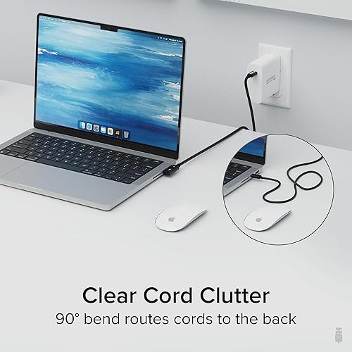 Plugable Thunderbolt 4 Cable Right Angle 40Gbps with 240W EPR Charging, 8K Display, Intel Certified 2.6 Feet (80CM) Compatible with USB4, Thunderbolt 3, USB C, iPad, MacBook, Windows (TBT4-240W-80CMR)