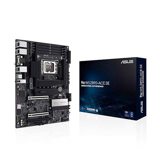 ASUS Pro WS Z890-ACE SE Z890 LGA 1851 ATX, Intel® Core™ Ultra Series 2 Ready, Advanced AI PC-Ready, PCIe® 5.0, DDR5, 10G and 2.5G LAN, 4X M.2, USB 20Gbps, Thunderbolt™ 4, BMC Built-in, AI OC