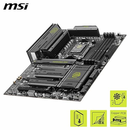 MSI MAG B850 Tomahawk MAX WiFi Gaming Motherboard (AMD Ryzen 9000/8000/7000 Series Processors, AM5, DDR5, PCIe 4.0, M.2, SATA 6Gb/s, USB 3.2 Gen 2, HDMI/DP, Wi-Fi 6E, Bluetooth 5.3, 2.5Gbps LAN, ATX)