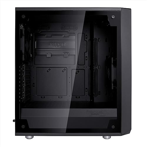 Fractal Design Meshify C - Compact Computer Case - High Performance Airflow/Cooling - 2X Fans, Interior - Water - Cooling Meshify C - Dark TG