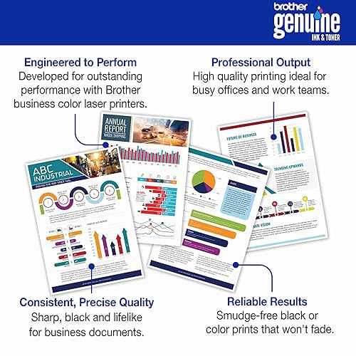 Brother Genuine TN635BK Standard Yield Black Toner Cartridge, 1 Pack