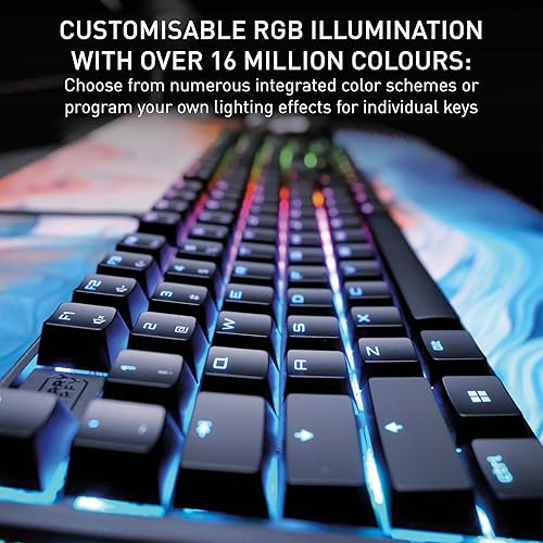 CHERRY XTRFY MX 3.1 Mechanical Wired Gaming Keyboard | New MX2A Switches (Black, MX2A Silent Red)