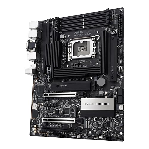 ASUS Pro WS Z890-ACE SE Z890 LGA 1851 ATX, Intel® Core™ Ultra Series 2 Ready, Advanced AI PC-Ready, PCIe® 5.0, DDR5, 10G and 2.5G LAN, 4X M.2, USB 20Gbps, Thunderbolt™ 4, BMC Built-in, AI OC
