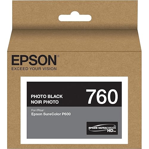 Epson T760120 760, Photo Black Ink Cartridge