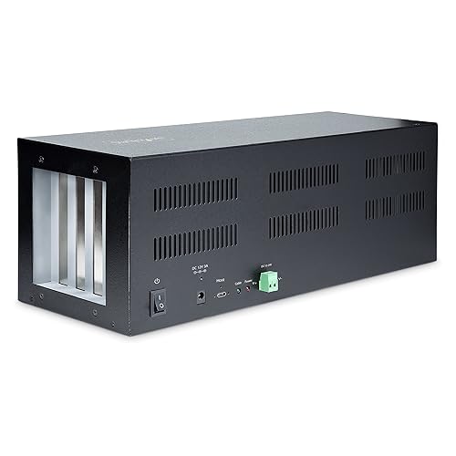 StarTech.com 4-Slot PCIe Expansion Chassis w/PCIe x2 Host Card, PCIe 2.0-10Gbps, External PCIe Slots for Desktops/Servers, PCI Express Expansion Box/Adapter, 4 PCIe x1 Slots (4PCIE-PCIE-Enclosure) 4 Slot PCIe