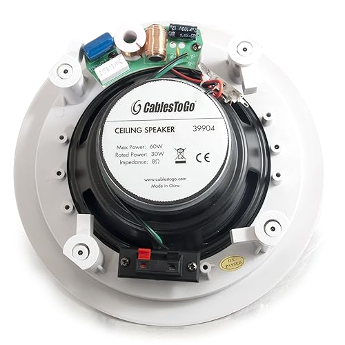 C2G 39904 6 Inch Ceiling Speaker (8 Ohm), White