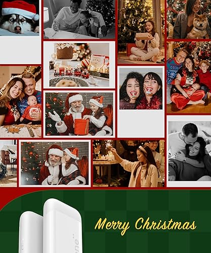 Liene 2x3” Photo Printer, Mini Instant Portable Color Mono Photo Printer Bundle 50 Zink Adhesive Paper, Bluetooth 5.0, Compatible w/iOS & Android, Small Picture Printer for iPhone, Smartphone, White White/50 Sheets