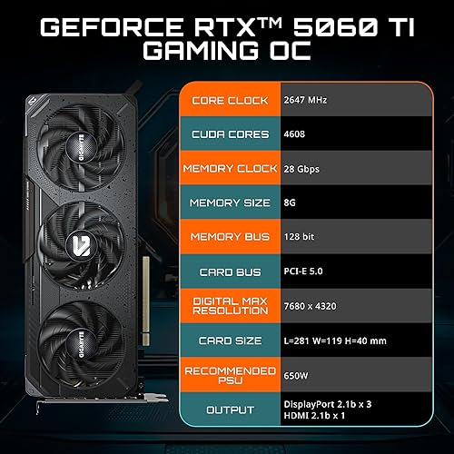 GIGABYTE GeForce RTX 5060 Ti Gaming OC 8G