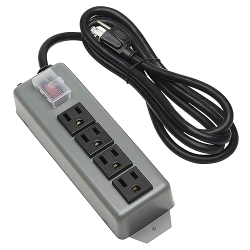 Tripp Lite 4 Outlet Industrial Power Strip Waber Metal Switch Cover 6ft Cord