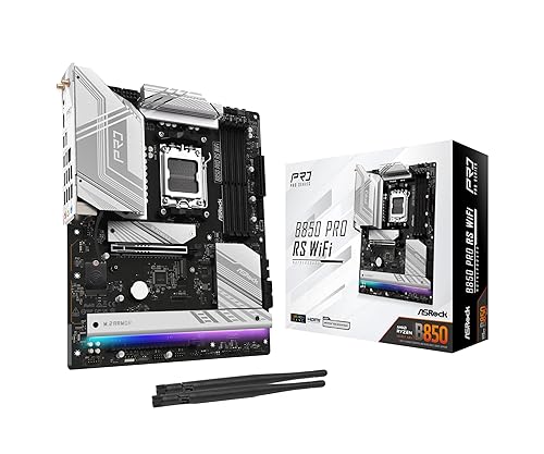 ASRock AMD B850 Pro RS WiFi 6E Socket AM5 Ryzen DDR5 8000 MHz 256GB ATX Motherboard M.2 SATA3 6.0 Gb/s PCIe 5.0