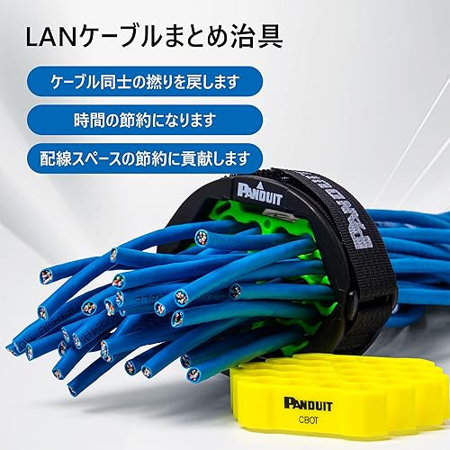 Panduit CBOT24K Cable Bundle Organizing Tool, Jacket Cover, Hook and Loop Fastener, Two Inserts