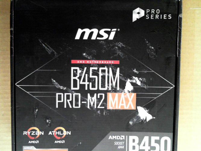 OPEN BOX - MSI ProSeries AMD Ryzen 1st and 2ND Gen AM4 M.2 USB 3 DDR4 D-Sub DVI HDMI Micro-ATX Motherboard (B450M PRO-M2 Max) (B450MPM2MAX) Micro-ATX B450M PRO-M2 MAX