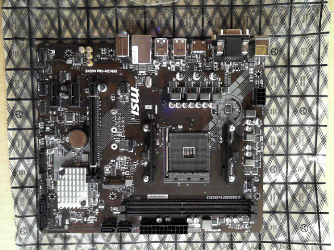 OPEN BOX - MSI ProSeries AMD Ryzen 1st and 2ND Gen AM4 M.2 USB 3 DDR4 D-Sub DVI HDMI Micro-ATX Motherboard (B450M PRO-M2 Max) (B450MPM2MAX) Micro-ATX B450M PRO-M2 MAX