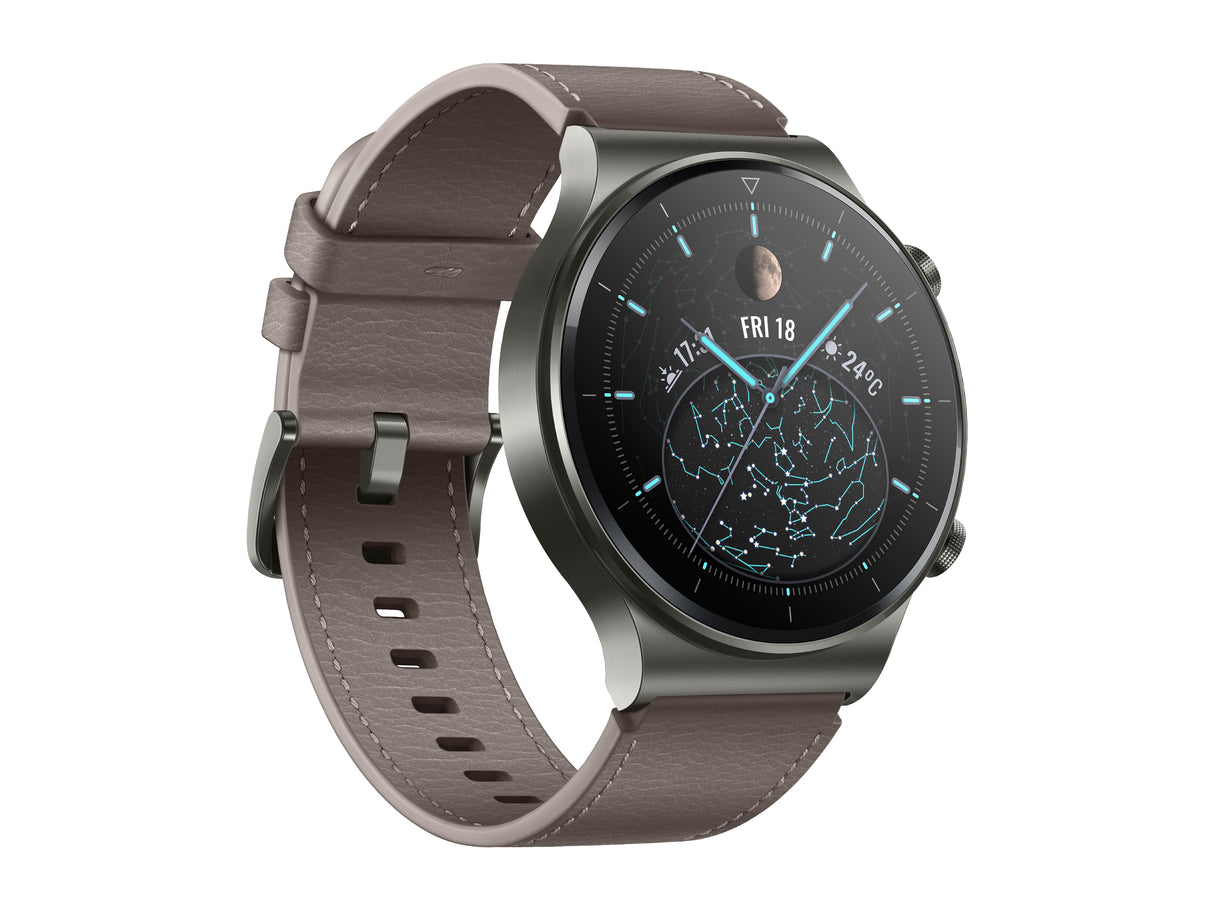 HUAWEI WATCH GT 2 Pro 46mm Nebula Gray, GPS, SpO2, 2-week Battery, Bluetooth Calling, Ski/Golf Modes (Canada Warranty)