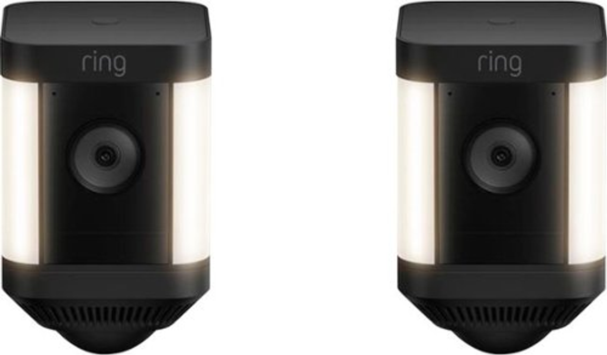 Ring Spotlight Cam Plus 2-pack Camera Indoor/Outdoor Wireless 1080p Security Cameras - Black