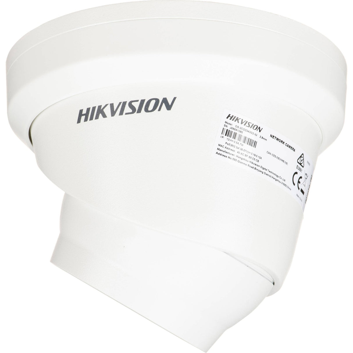 Hikvision EasyIP DS-2CD2343G2-IU 4 Megapixel HD Network Camera - Color - Turret - 98.43 ft Night Vision - H.264+, H.264, MJPEG, H.265, H.265+ - 2688 x 1520 - 4 mm Fixed Lens - 30 fps - CMOS - Pendant Mount, Wall Mount, Ceiling Mount, Bracket Mount