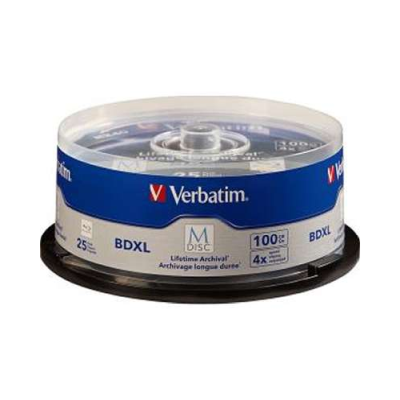 Verbatim M DISC BDXL 100GB 4X With Branded Surface – 25pk Spindle