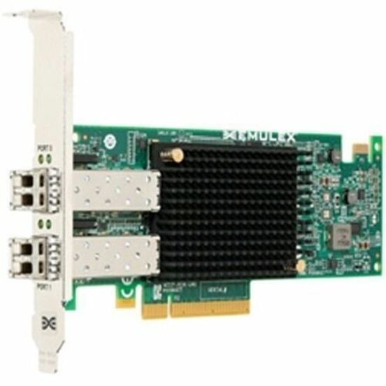 Dell Emulex LPe31002 Dual Port 16GbE Fibre Channel HBA, PCIe Full Height, V2 - PCIe - 2 x Total Fibre Channel Port(s) - Plug-in Card