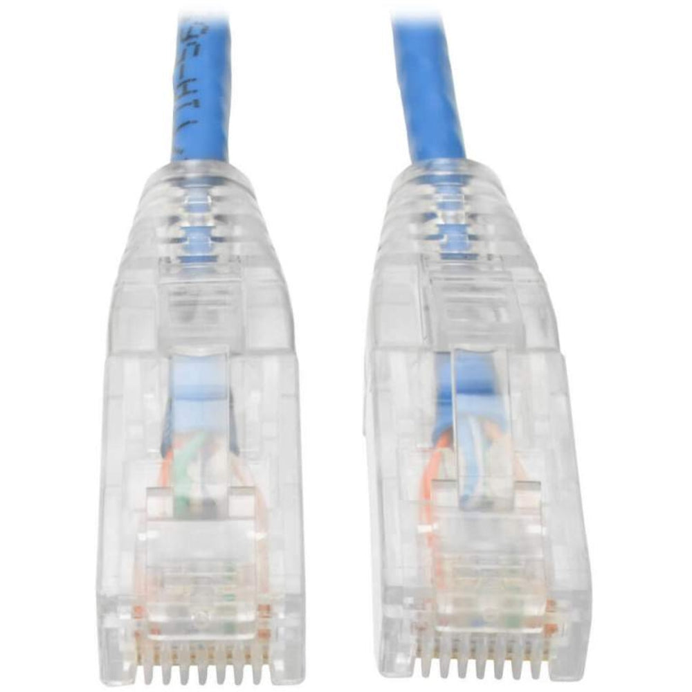 Tripp Lite Cat6 UTP Patch Cable (RJ45) - M/M, Gigabit, Snagless, Molded, Slim, Blue, 15 Ft