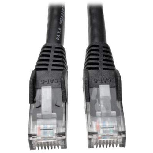 Tripp Lite 30ft Cat6 Patch Cable M/m Black Gigabit Molded Snagless Pvc Rj45