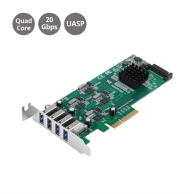 SIIG, Inc 4-Port SuperSpeed USB 3.0 PCIe Card - Quad Core JU-P40811-S1