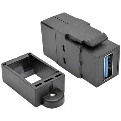 Tripp Lite USB 3.0 Keystone Panel Mount Coupler F/F All In One Black