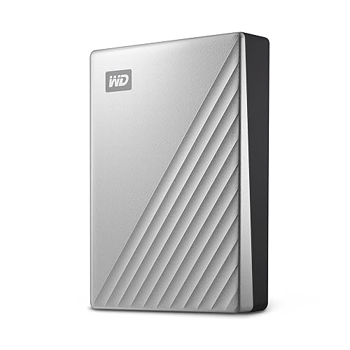 WD 6TB My Passport Ultra for Mac Portable Hard Drive, Includes Backup Software with Defense Against ransomware, and Password Protection, USB-C, USB 3.1 Compatible - WDBGKC0060BSL-WESN Silver 6TB Mac