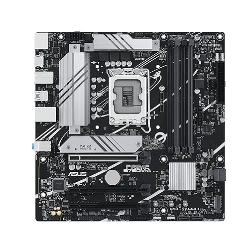 ASUS Prime B760M-A-CSM Intel B760 (LGA 1700) mATX CSM Commercial Motherboard PCIe 4.0, DDR5, 2X M.2, 2.5Gb LAN, DP, 2X HDMI™, SATA 6 Gbps, USB 3.2 Type-C, Aura Sync, ASUS Control Center Express