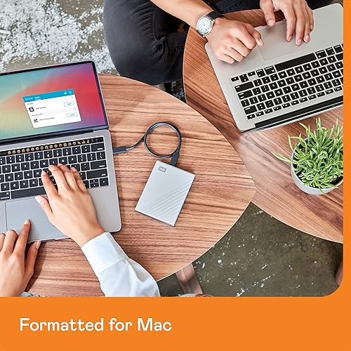 WD 6TB My Passport Ultra for Mac Portable Hard Drive, Includes Backup Software with Defense Against ransomware, and Password Protection, USB-C, USB 3.1 Compatible - WDBGKC0060BSL-WESN Silver 6TB Mac