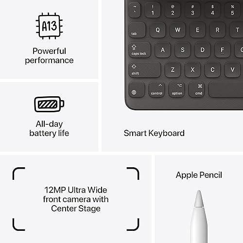 Apple iPad (9th Generation): with A13 Bionic chip, 10.2-inch Retina Display, 256GB, Wi-Fi, 12MP front/8MP Back Camera, Touch ID, All-Day Battery Life – Space Grey Wi-Fi 256GB Space Grey