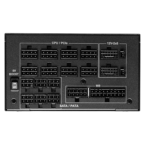 ASRock PG 1600G ATX 3.1 1600W Power Supply PCle5.1 10 Years Warranty Fully Modular Japanese Capacitor Phantom Gaming PG-1600G 80 Plus Gold Cybenetics Platinum 12V-2x6 Cables Gold Phantom Gaming 1600W