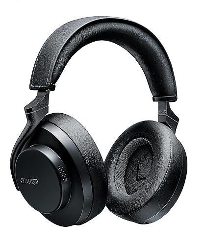 Shure AONIC 50 Gen 2 Wireless Noise Cancelling Headphones, Premium Studio-Quality Sound, Bluetooth 5, Customizable EQ, Comfort Fit Over Ear, 45 Hours Battery Life, Fingertip Controls - Black Black Gen 2