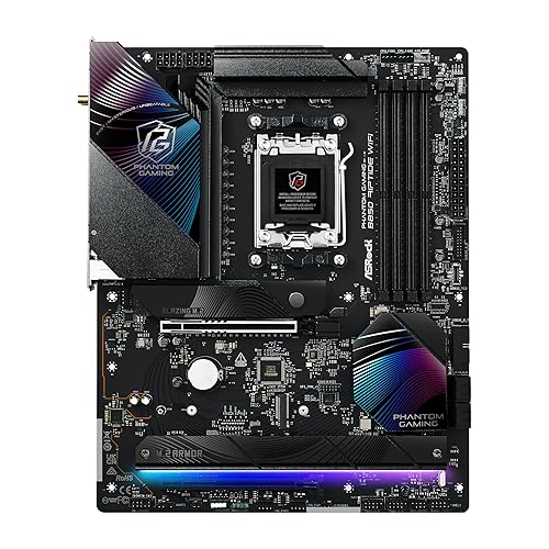 ASRock AMD B850 Phantom Gaming Riptide WiFi 7 Socket AM5 Ryzen DDR5 8000 MHz 256GB ATX Motherboard M.2 SATA3 6.0 Gb/s PCIe 5.0 ATX Riptide WiFi