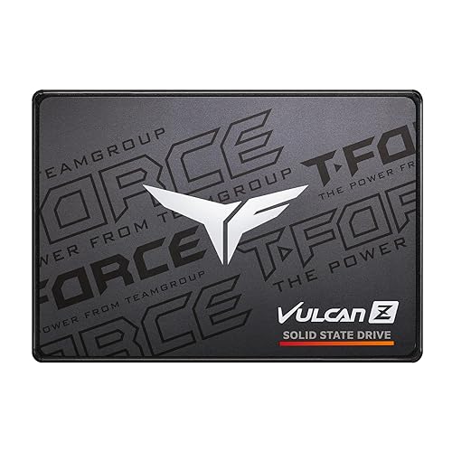 TEAMGROUP T-Force Vulcan Z 256GB SLC Cache 3D NAND TLC 2.5 Inch SATA III Internal Solid State Drive SSD (R/W Speed up to 520/450 MB/s) T253TZ256G0C101 256gb Vulcan Z