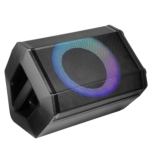 Supersonic IQ Sound IQ-6708DJBT Portable Bluetooth Speaker- Unleash Powerful Sound, Dazzling Light Show, Tiltable Audio Enhancement, USB/SD/AUX Input, TWS, and FM Radio (8 inch)
