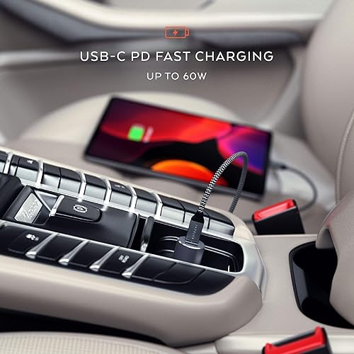 Satechi 72 W USB-C Car Adaptor Space Size