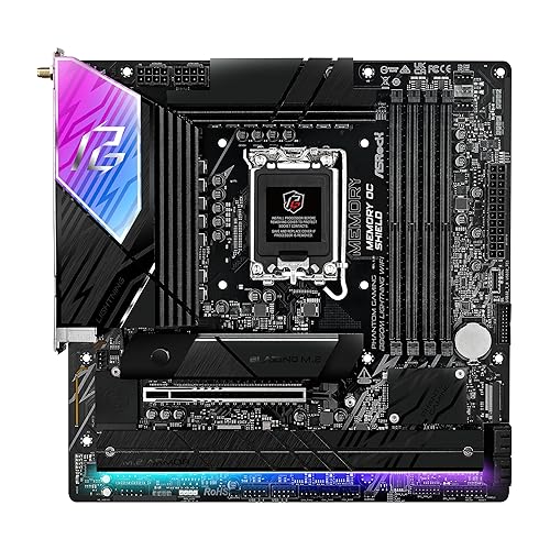 ASRock Phantom Gaming B860M Lightning WiFi 6E Intel Core Ultra B860 LGA1851 DDR5 8933 MHz 256GB M.2 Micro ATX Motherboard Thunderbolt SATA3 6.0 Gb/s PCIe 5.0