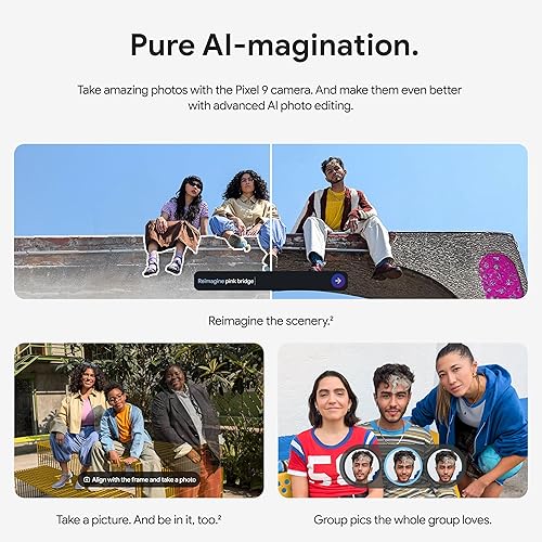 Google Pixel 9 - Unlocked Android Smartphone with Gemini, 24-Hour Battery, Advanced Camera, and 6.3 Actua Display - Peony - 128 GB Peony 128GB Phone Only