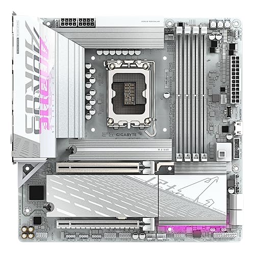 GIGABYTE B860M AORUS Elite WIFI6E ICE Intel Core Ultra (Series 2) LGA 1851 Motherboard, mATX, DDR5, 3X M.2, PCIe 5.0, USB-C, WIFI6E, 2.5GbE LAN, EZ-Latch