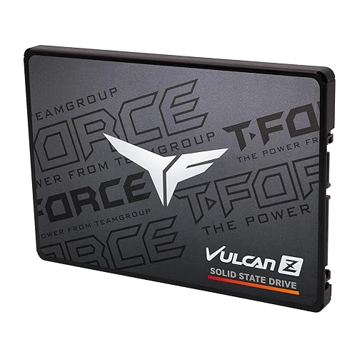 TEAMGROUP T-Force Vulcan Z 256GB SLC Cache 3D NAND TLC 2.5 Inch SATA III Internal Solid State Drive SSD (R/W Speed up to 520/450 MB/s) T253TZ256G0C101 256gb Vulcan Z