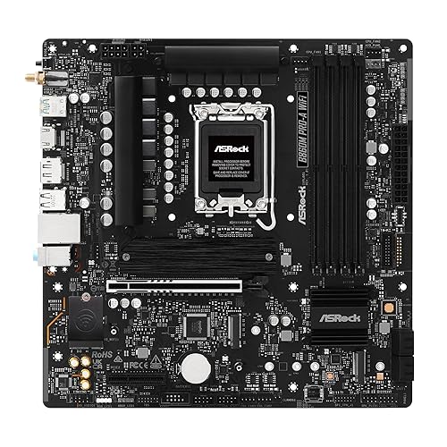 ASRock B860M Pro A WiFi 6E Intel Core Ultra (Series 2) B860 DDR5 up to 8666+ (OC) MHz 256GB M.2 LGA1851 Micro ATX Motherboard BIOS Flashback SATA3 6.0 Gb/s PCIe 5.0 Realtek 2.5G LAN Micro ATX PRO-A WIFI