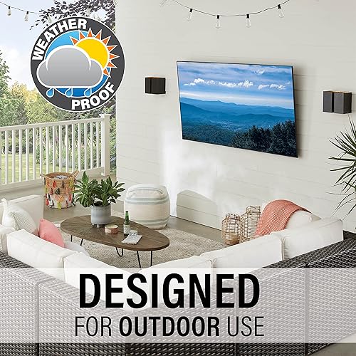 SANUS Outdoor TV Mount for 37 to 95 TVs - Weatherproof Tilting Mount with Corrosion Resistant Coating & Stainless Steel Hardware - Tool-Free Tilt & 3 Step Install