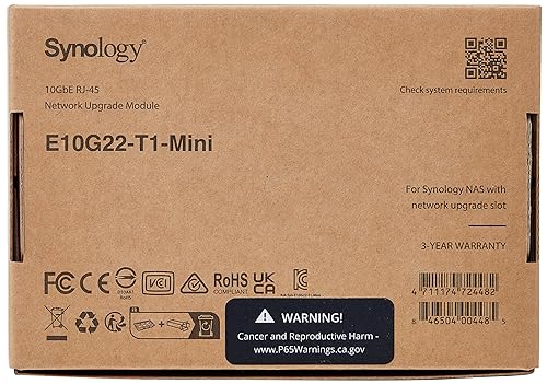 Synology Network Upgrade Module adds 1x 10GbE RJ-45 (E10G22-T1-Mini)