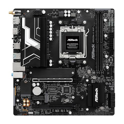 ASRock B860M X WiFi 6E DDR5 9066 MHz 128GB M.2 B860 LGA1851 Micro ATX Motherboard Intel Core Ultra BIOS Flashback SATA3 6.0 Gb/s