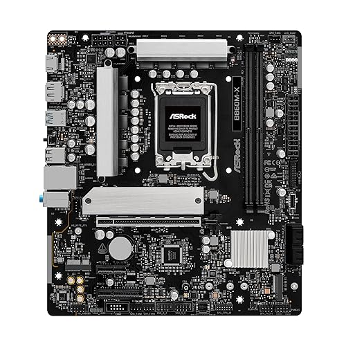 ASRock B860M X DDR5 9066 MHz 128GB M.2 B860 LGA1851 Micro ATX Motherboard Intel Core Ultra BIOS Flashback SATA3 6.0 Gb/s