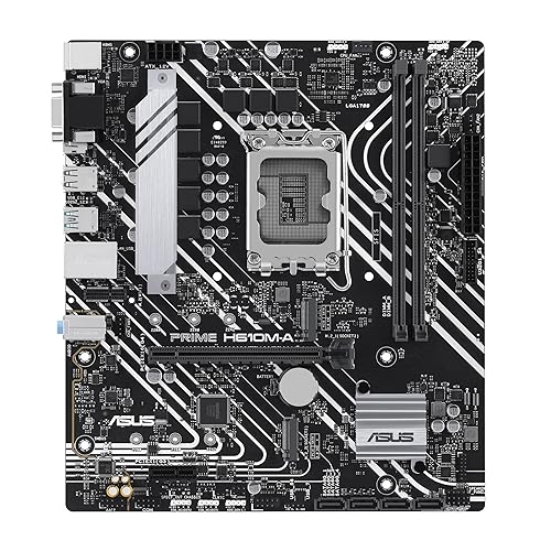ASUS Prime H610M-A-CSM Intel® H610 (LGA 1700) CSM Business mATX Motherboard, with PCIe 4.0, 2X M.2, DDR5, 1GbE LAN, DP, HDMI™, VGA, USB 3.2 Gen 2 Ports, ASUS Control Center Express IT Management